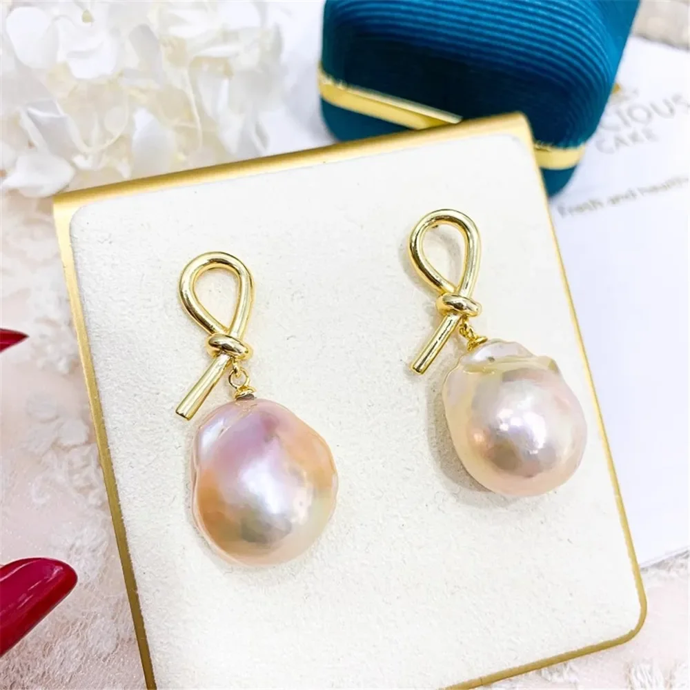 925 Silver Pearl Beads Stud Earrings Setting Base Diy Jewelry Making Findings&Components No Pearl E049