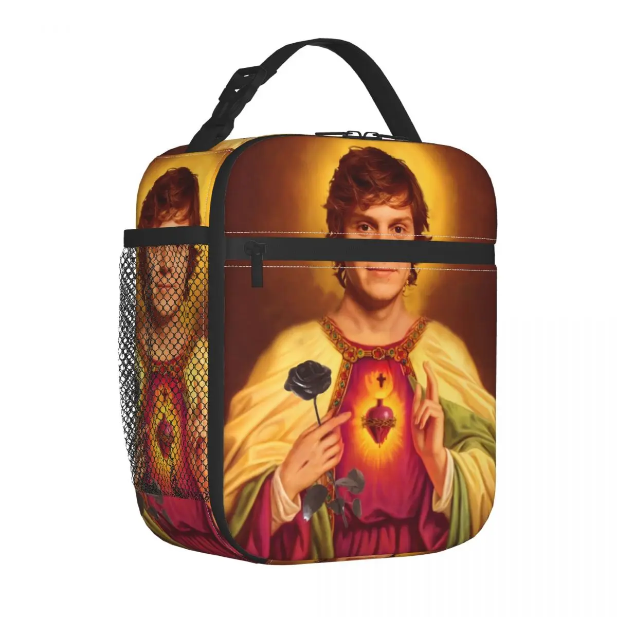 Actor Star Movie Evan Peters Insulated Lunch Tote Bag for Women Resuable Thermal Cooler Food Lunch Box School