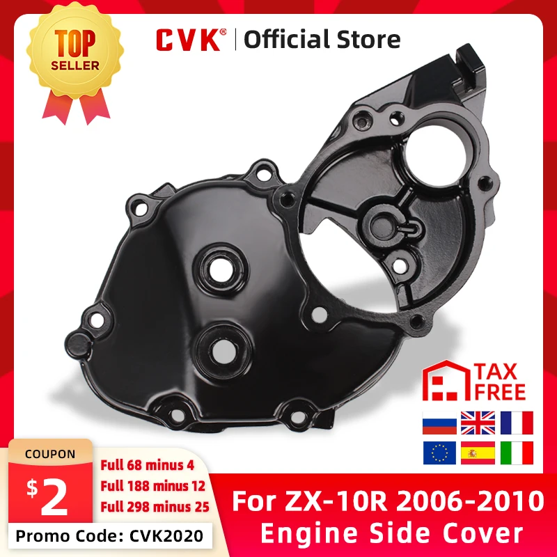 CVK cubierta del Motor Cubierta del estator del cárter del cigüeñal cubierta lateral Shell para Kawasaki ZX-10R 2006, 2007, 2008, 2009, 2010 ZX10R