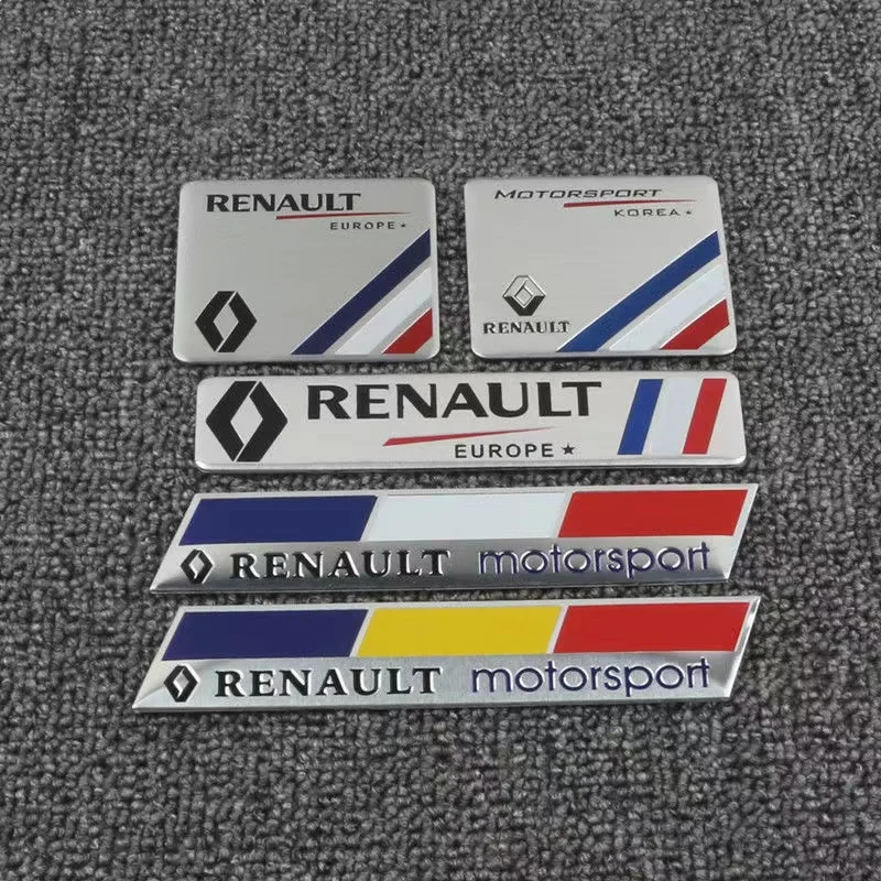 3D Car Metal Emblem Badge Car Body Trunk Badge Stickers Decal For Renault megane 2 3 koleos clio Auto Accessories