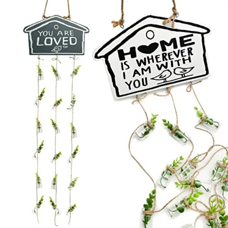 Wall Hanging Decor Wind Chimes Front Porch Decor Hanging Artificial Plants Hanging Decorations