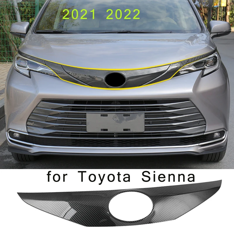 

For Toyota Sienna XL40 4th 2022 2021 Accessories Front Hood Bonnet Grill Grille Bumper Lip Mesh Trim Cover Molding Car Styling