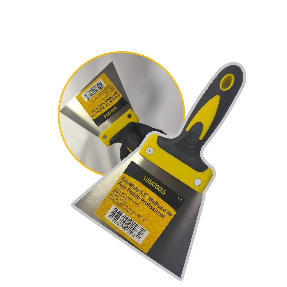 5,5 "Professional Polished Steel Multipurpose Spatula For Gypsum Dough and Other Lugatools