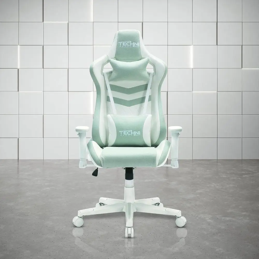 Pastel Green Multi-Layered Fabric Gaming Chair