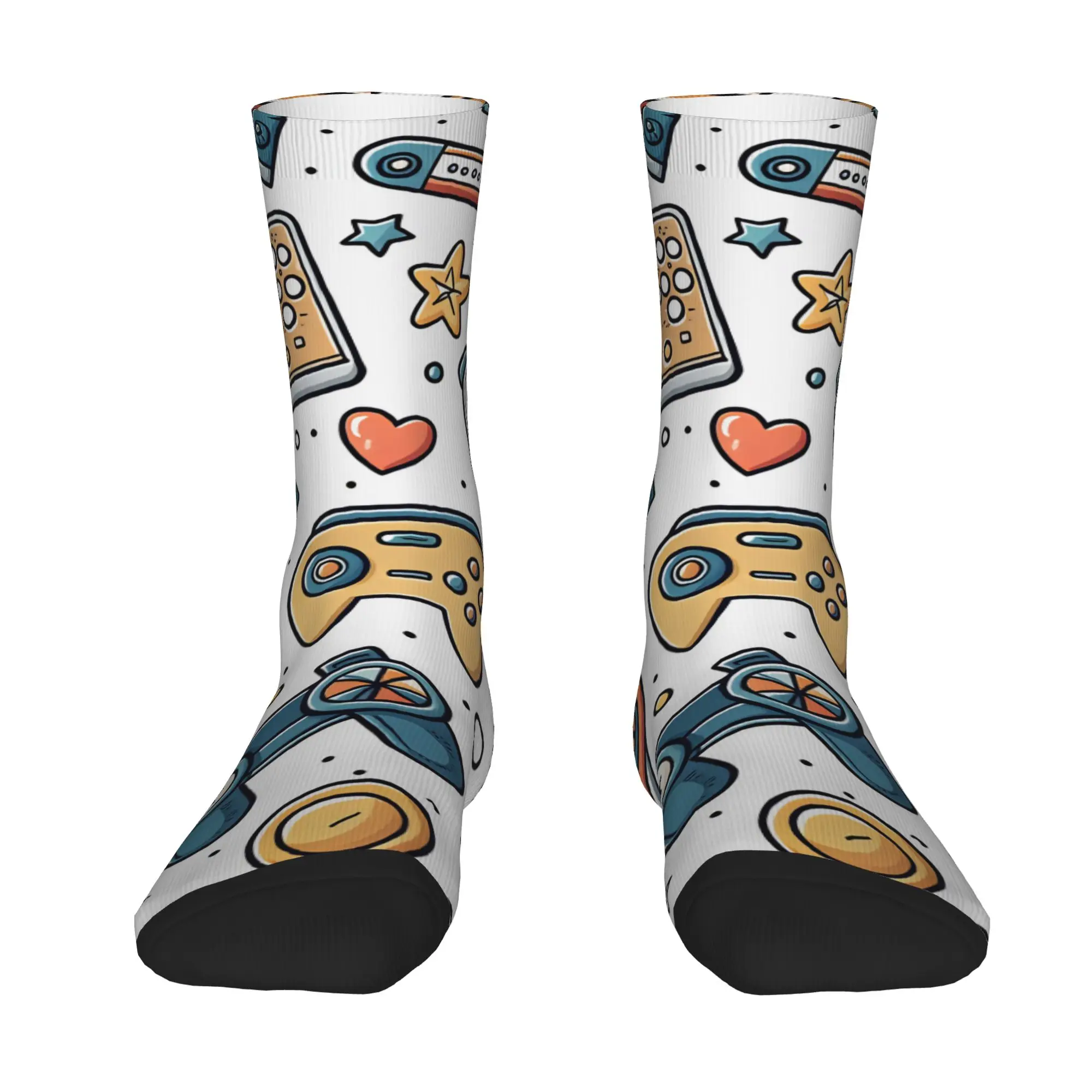 Men Socks The Evolution of Video Game  Stockings Spring Fashion Comfortable Socks Pattern Outdoor Sports Anti Sweat Socks
