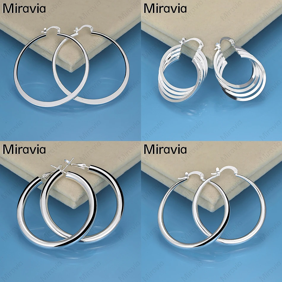 

Miravia 925 Sterling Silver Irregular Multi-Ring Earrings Women Charm Fashion Anniversary Gift Jewelry