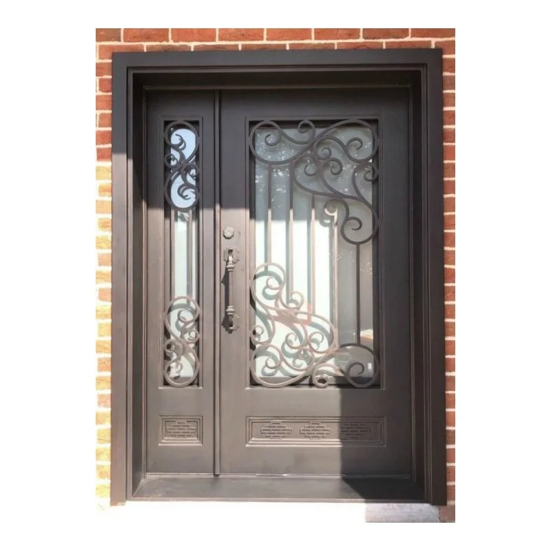 Hot Selling Golden Supplier Front Door Iron Modern Iron Door Exterior Door Wrought Iro