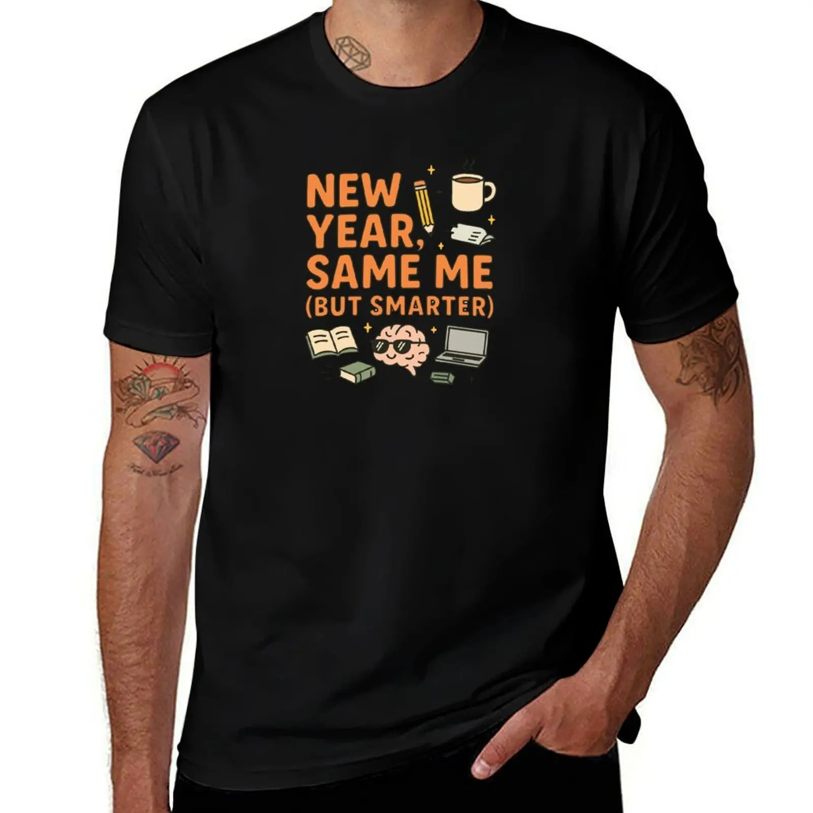 

New Year, Same Me (But Smarter) - Funny Back to School T-Shirt cheap stuff Funny t-shirt blue archive shirts men graphic