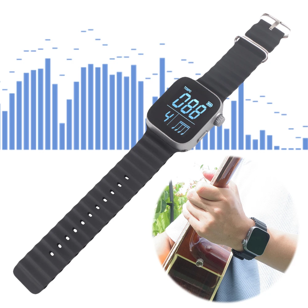 New Wearable Vibrating Metronome 40-240 Bpm Multi-Function Vibrating Smart Music Instruments Metronome with Adjustable Strap