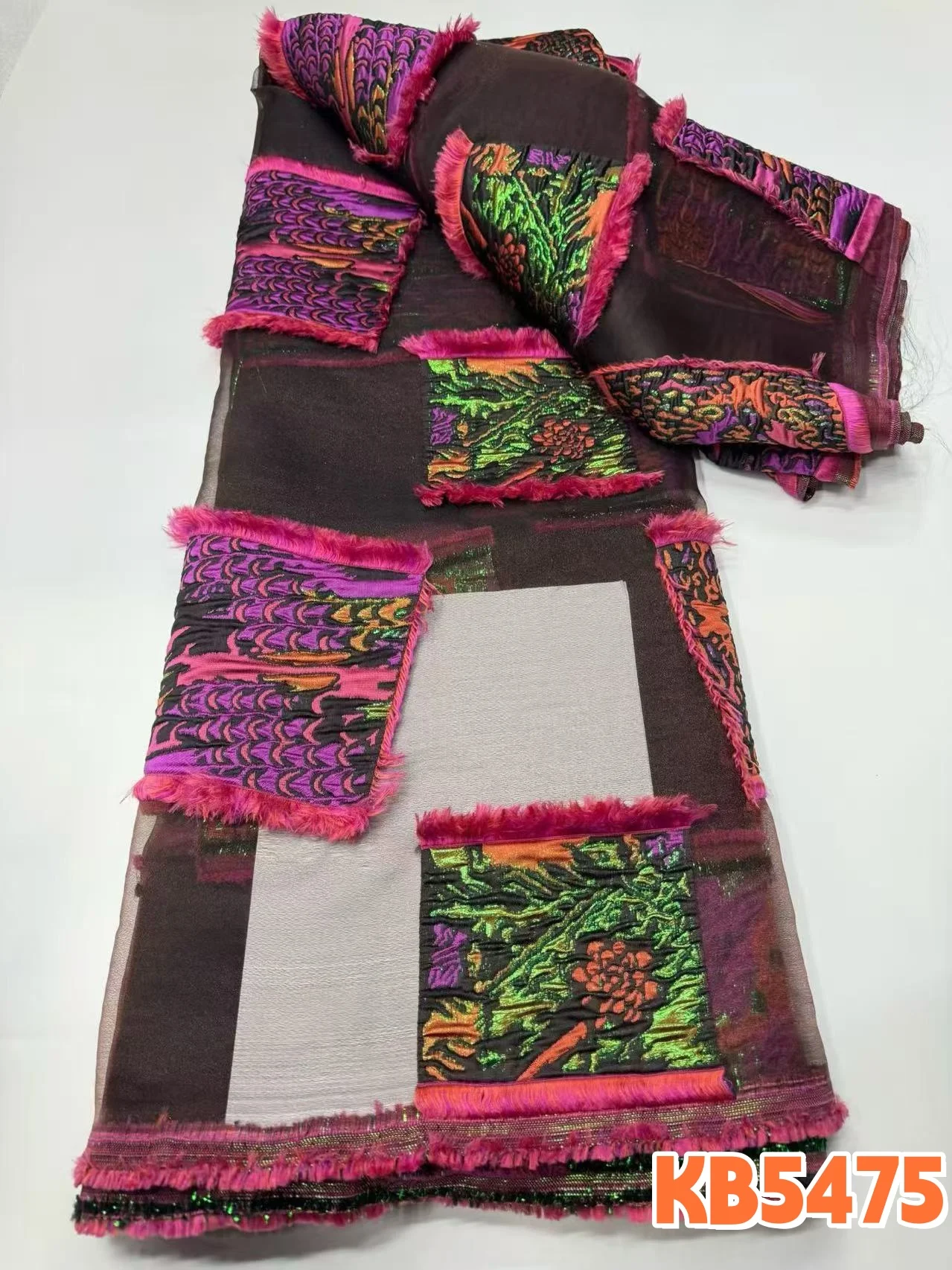 

Африканские жаккардовые ткани брокада для женских вечерних платьев, зеленый органза-жаккард для нигерийских свадебных и праздничных платьев, для шитья, KB5480