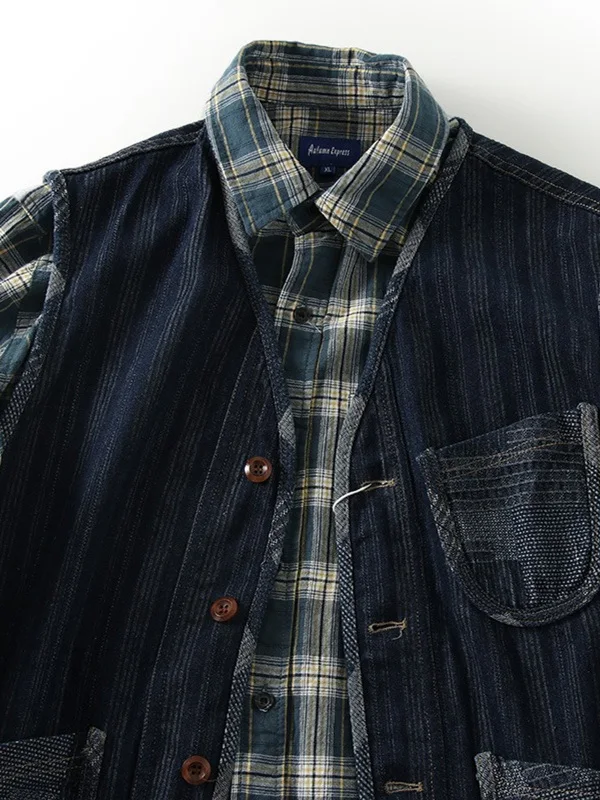 

Модный свободный мужской джинсовый жилет, повседневная верхняя одежда, весна-осень, новый тяжелый джинт, украшенный пуговицами, молодежная мода