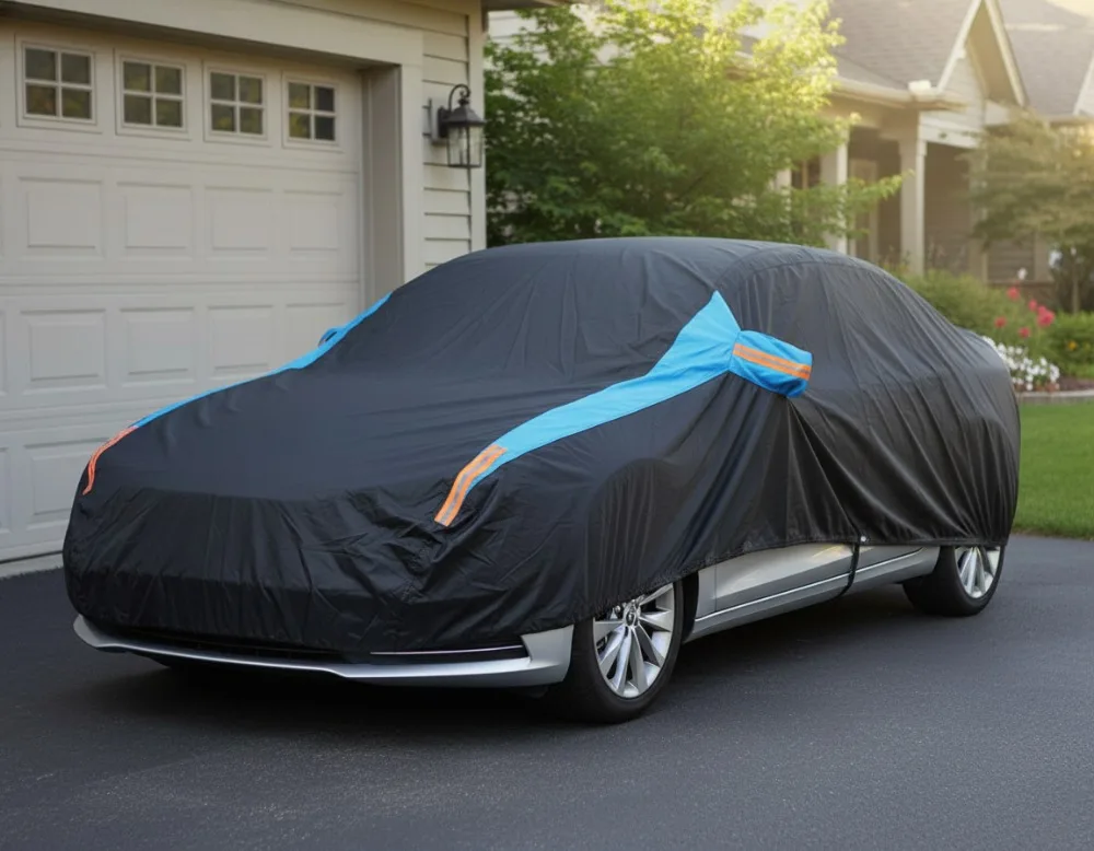 

Universal Waterproof Car Cover for Sedan, All-Weather Protection with UV and Wind Resistance, Blue
