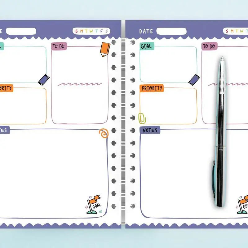 2025 Planner Jaarlijkse Agenda 6X8 Inch Dik Papier Maandelijks A5 Planner Kalender Tweedraads Bindende Flexibele Afspraak Organisator