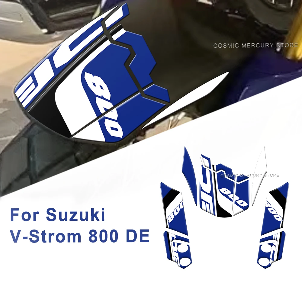 Motorcycle Protective Stickers Kit 3D Gel Epoxy Resin Stickers Front Mudguard Dual Side Stickers For Suzuki V-Strom 800DE
