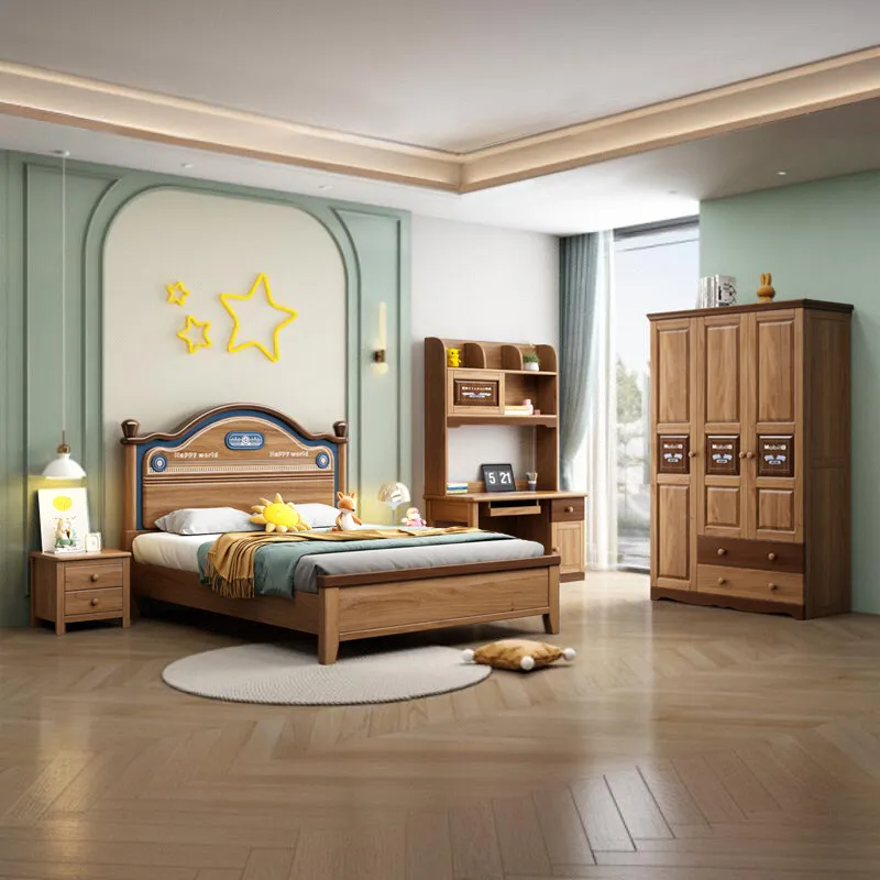 ！@Dust Proof Vintage Wardrobes Orgnizer Aesthetic Display Clothes Wardrobe Bedroom Wooden Modern Armario De Ropa Bedroom Furnitu
