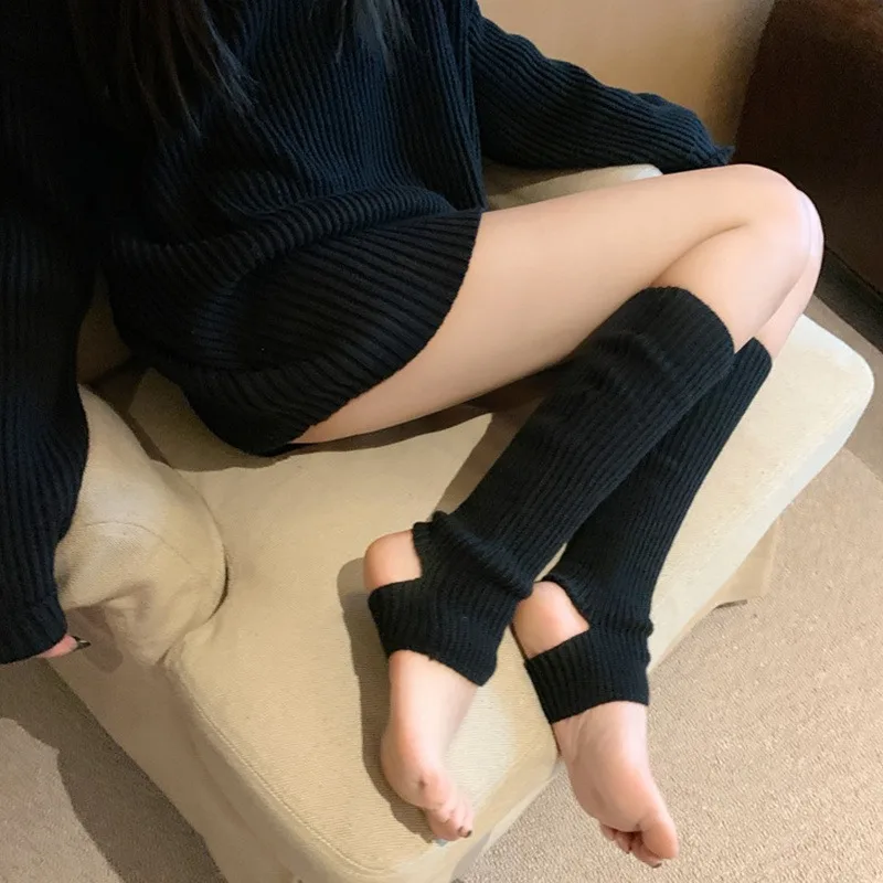 Women Leg Warmers Winter Girl Female Leg Cover For Gym Fitness y2k Wool Latin Dance Ballet Yoga Loose Socks Long Stocking