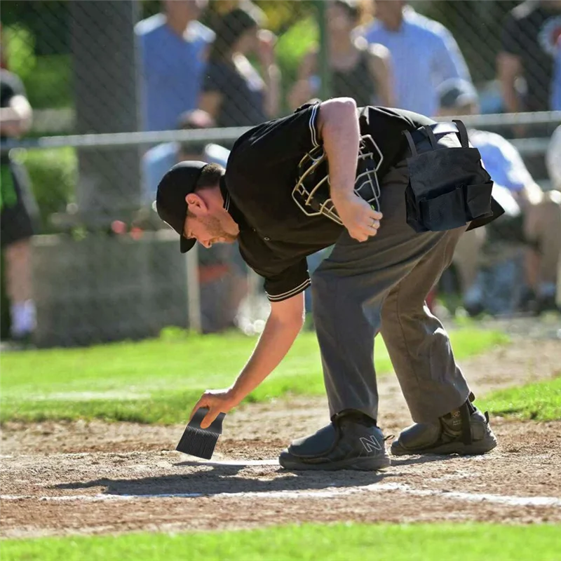 

A29Z-2 Pack Umpire Ball Bag Umpire Gear With 2 Side Pockets Umpire Gear For Baseball Big Softball Belt Extra Durable Black