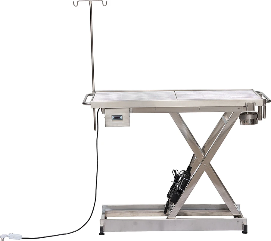 

Warm Function Electric Lift Stainless Steel Surgical Instrument Vet Operating Table For Animals Examination