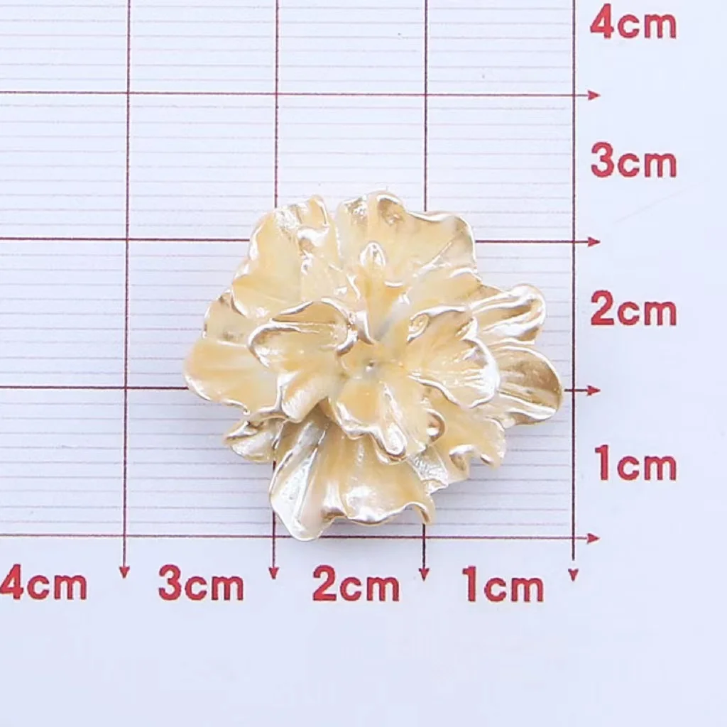 Jolis embellissements de fleurs en résine, bijoux exécutifs, 25x22mm, vente en gros, 50 pièces