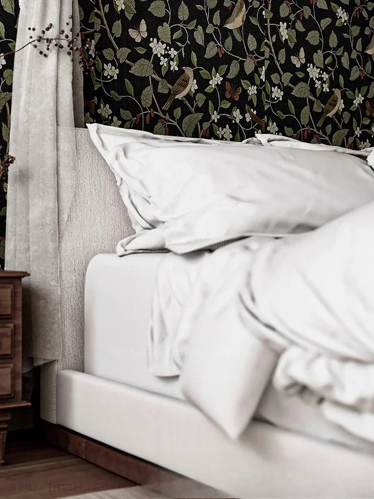 Medieval style column double bed, soft bag bed with mantle tent