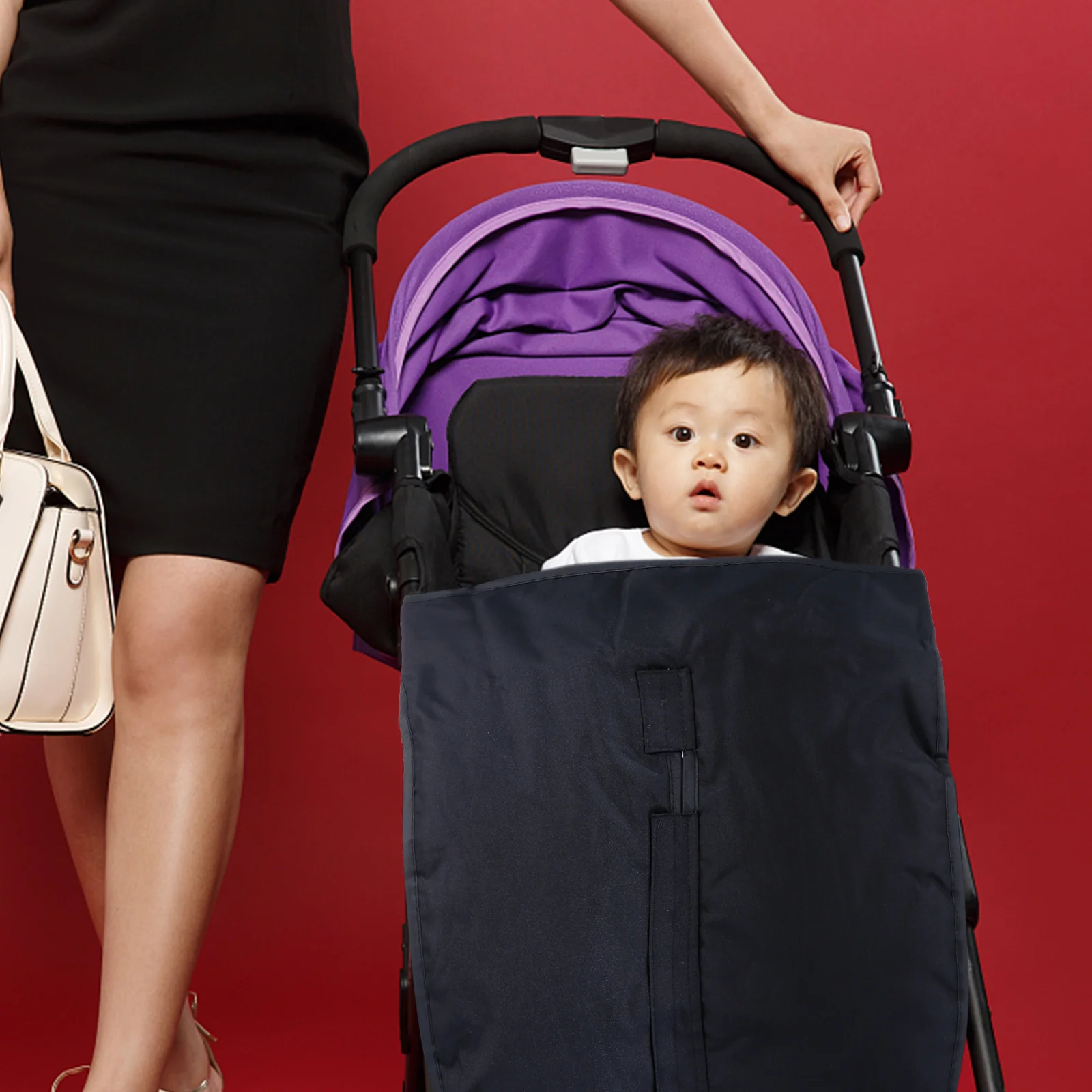 

Baby Stroller Windproof Footmuff Warm Oxford Cloth Cover Long-Term Use Pram Foot Muff Cold Proof Buggy Windshield Cover