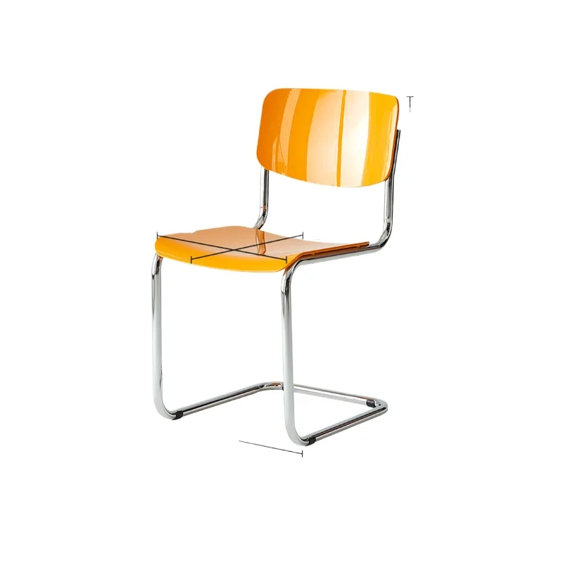 

Nordic simple home bedroom study office chair, creative plastic back chair Internet celebrity dressing stool