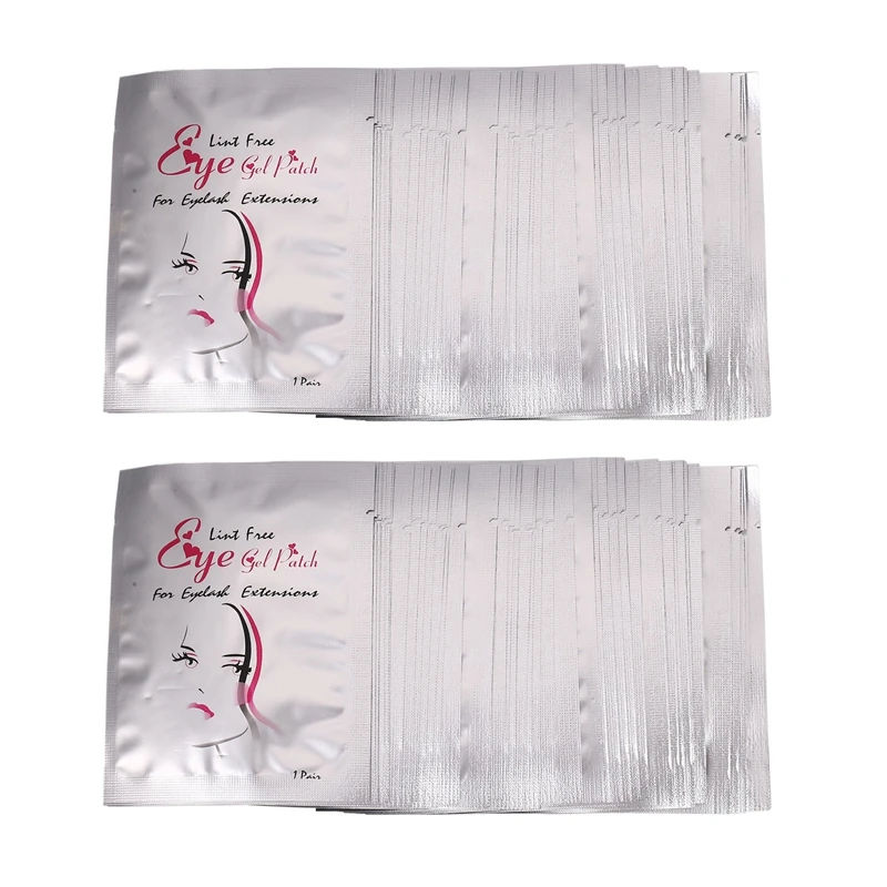 100 Pairs Eyelash Extension Under Gel Eye Pads Non-Woven Patches Make-Up