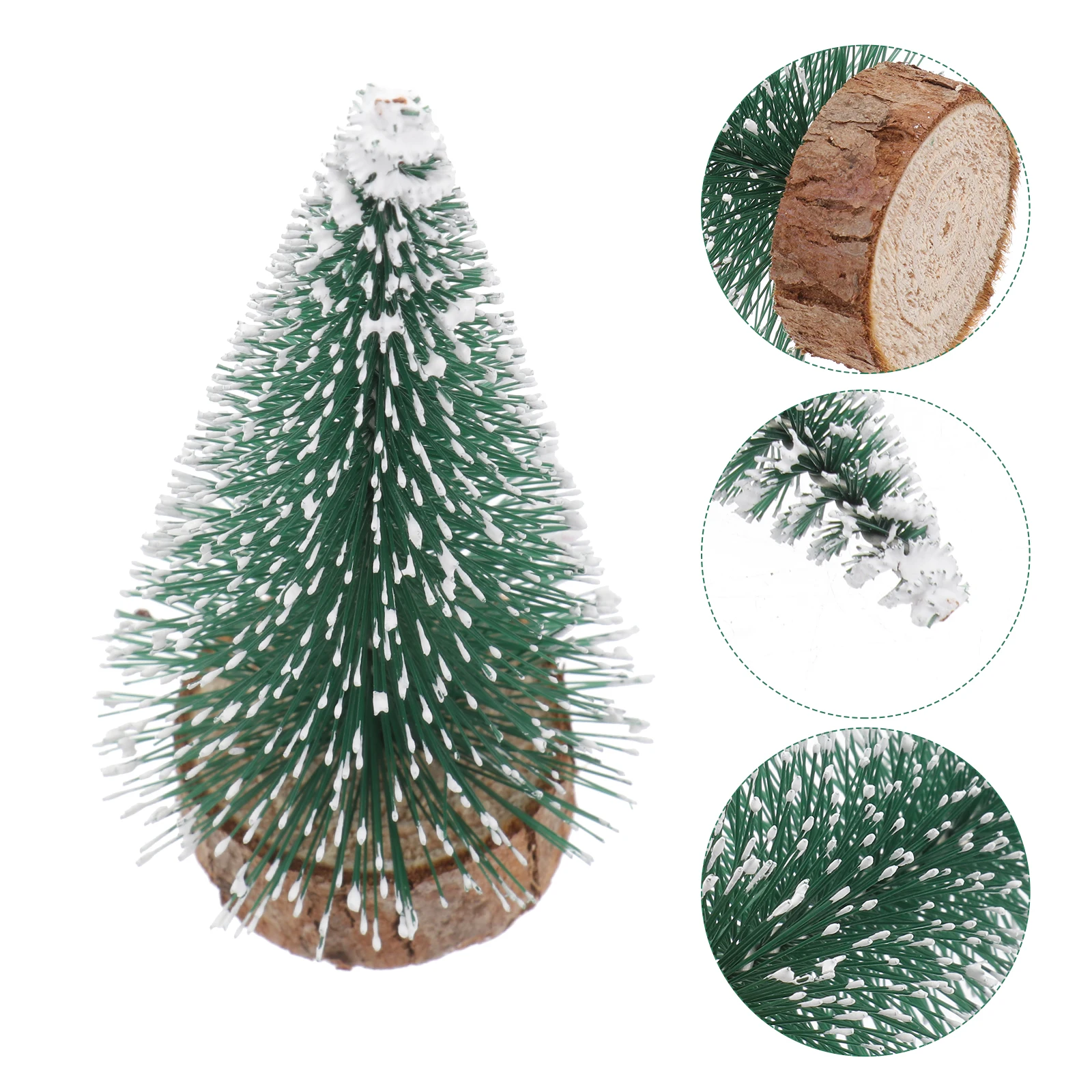 

12 Pcs Mini Christmas Tree Decorations Snow Effect for Holiday Tabletop Craft Displays Christmas Decors