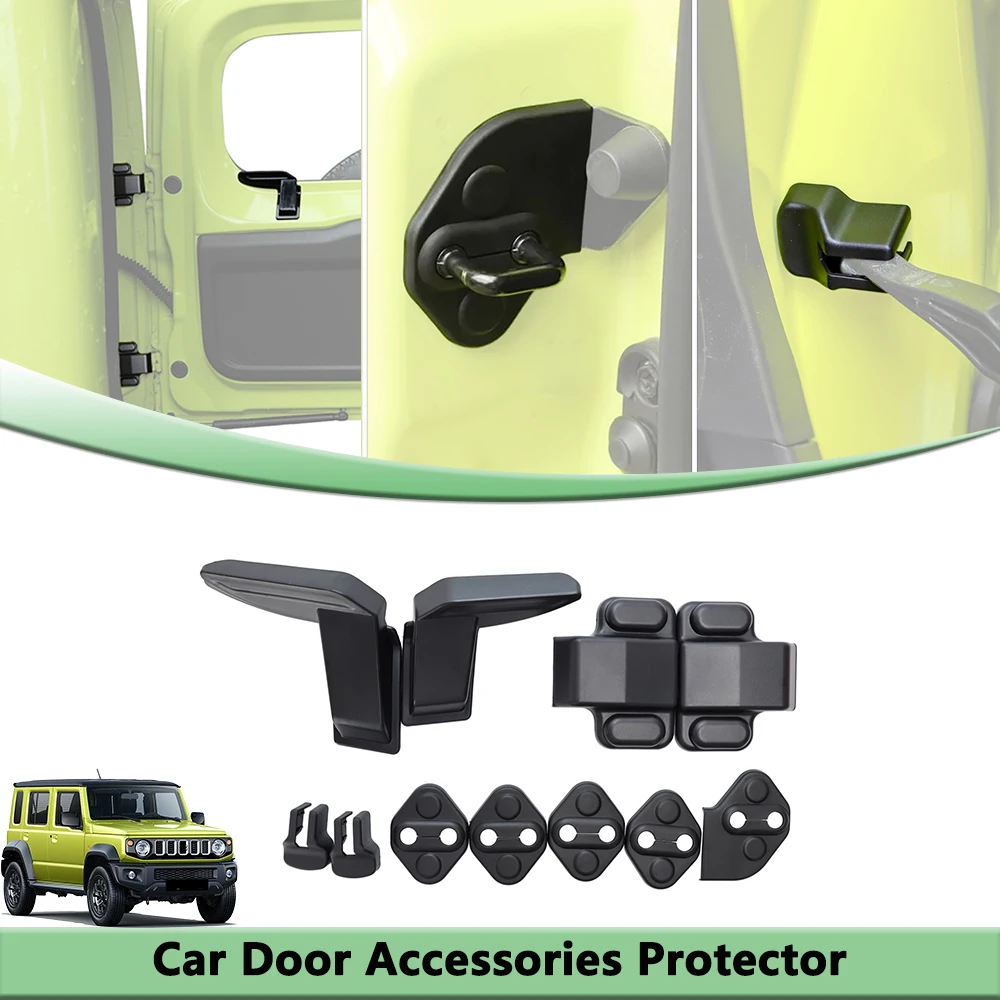 

Car Door Screw Limiter Lock Latch Cover Trim Rear Glass Heating Wire Protector for Suzuki Jimny JB64 JB74 2019-2026 Accessories