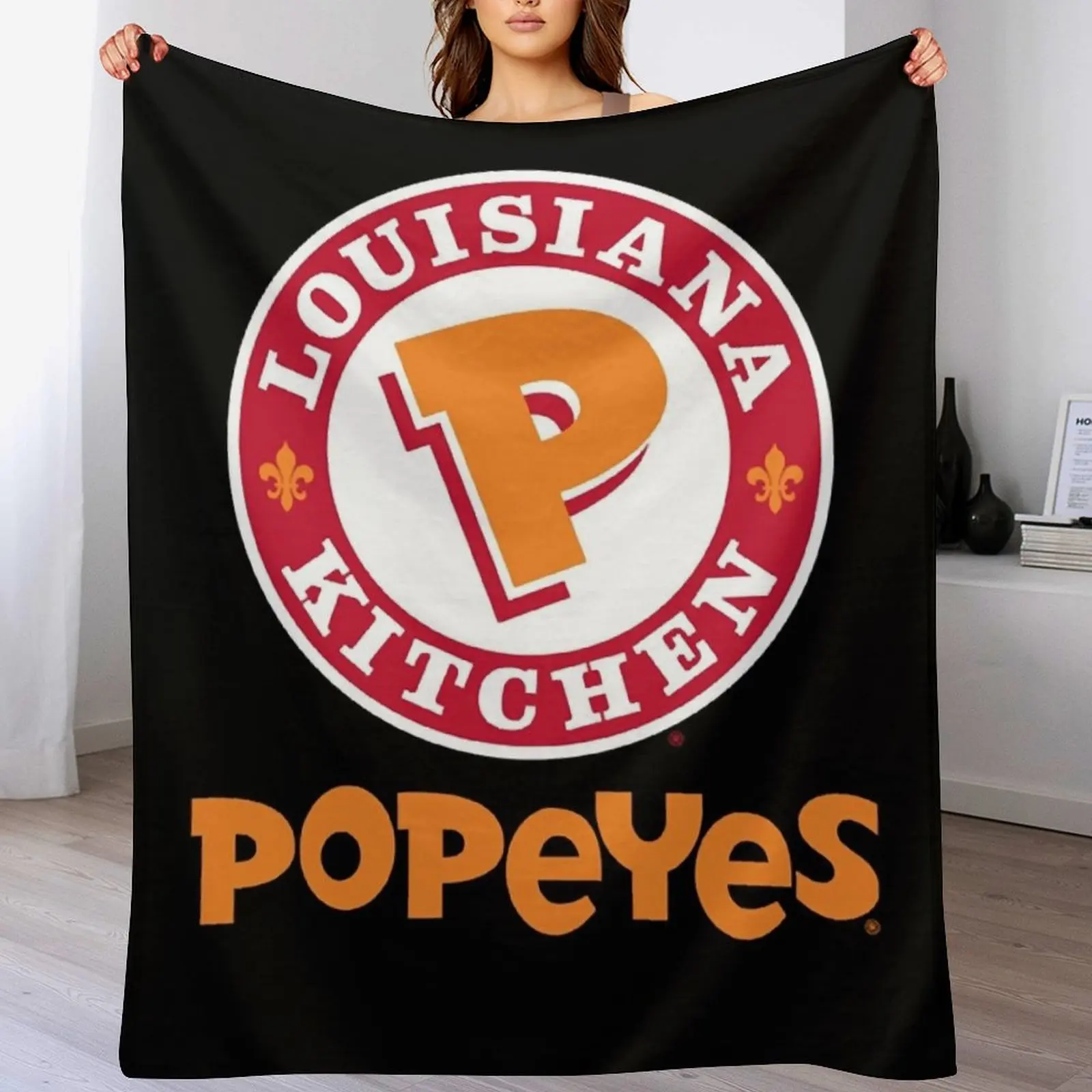 

Popeyes Logo Classic Throw Blanket Loose decorative heavy to sleep Hairys Blankets