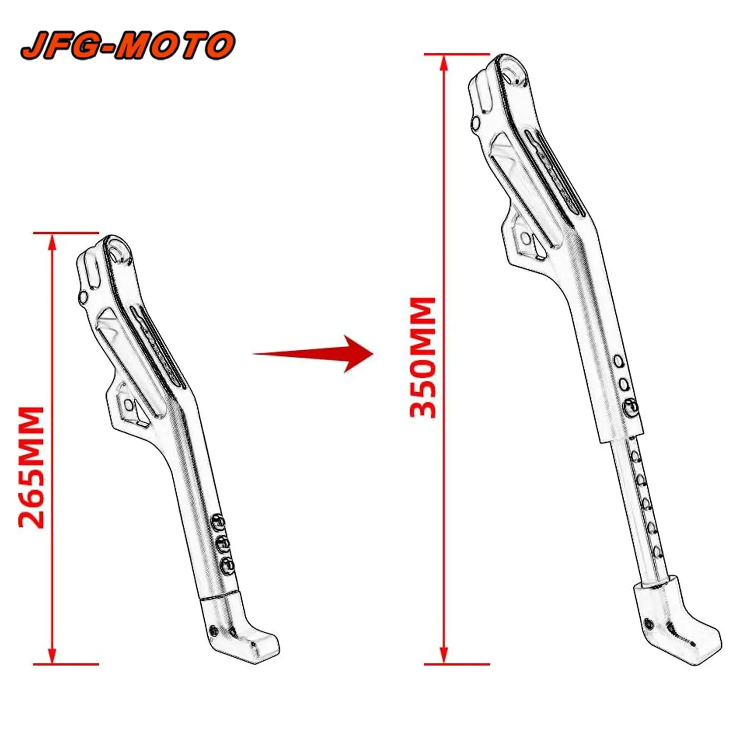 CNC القدم الجانب ركلة حامل دراجة نارية مسنده قابل للتعديل ل E ركوب Pro-SS 2.0 3.0 مركبة كهربية الترابية دراجة سبائك الألومنيوم
