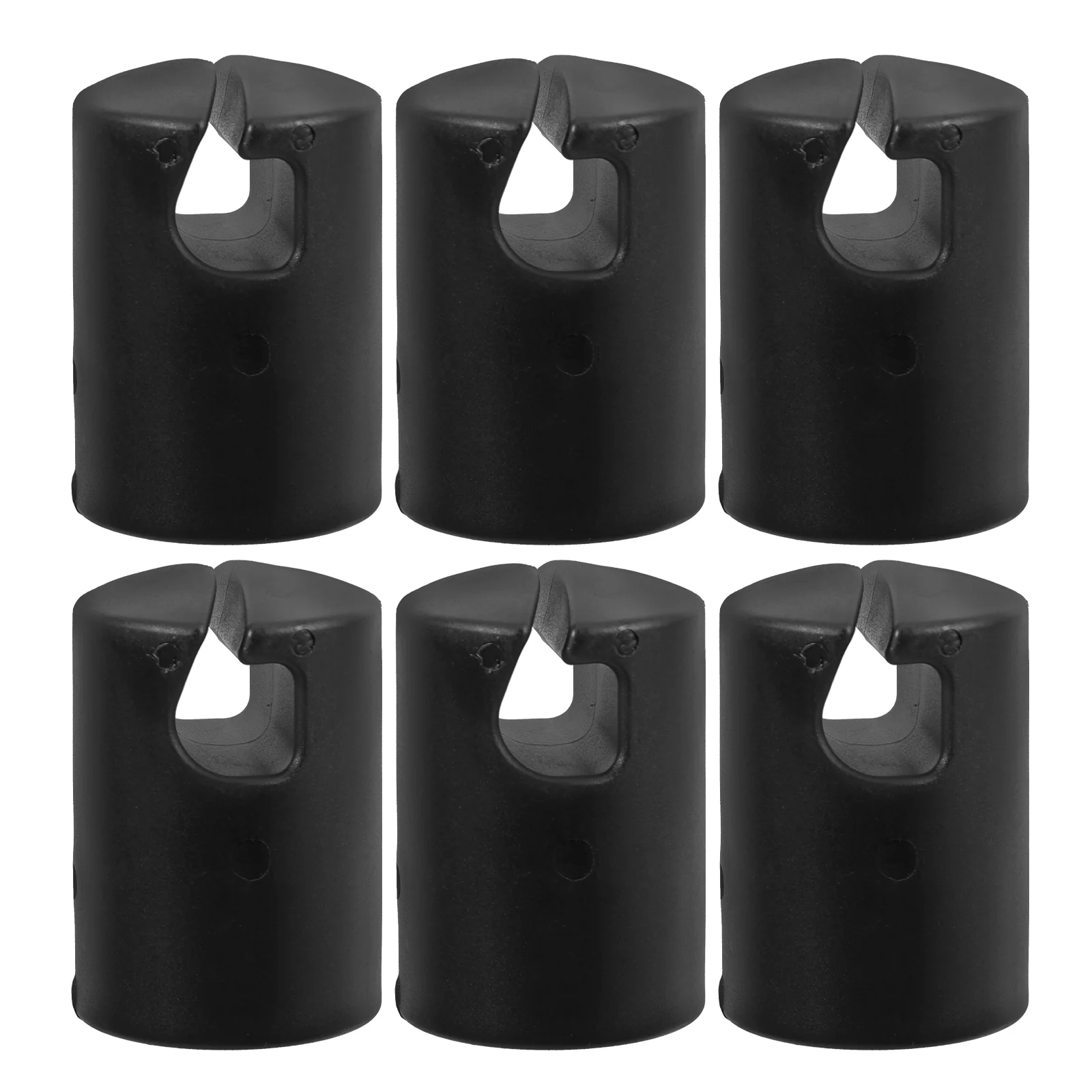 6 Pcs Trampoline Slot Cap Pole Accessory Small Rod Cover 520X360X360CM Professional Parts Plastic Caps Black Protector Child