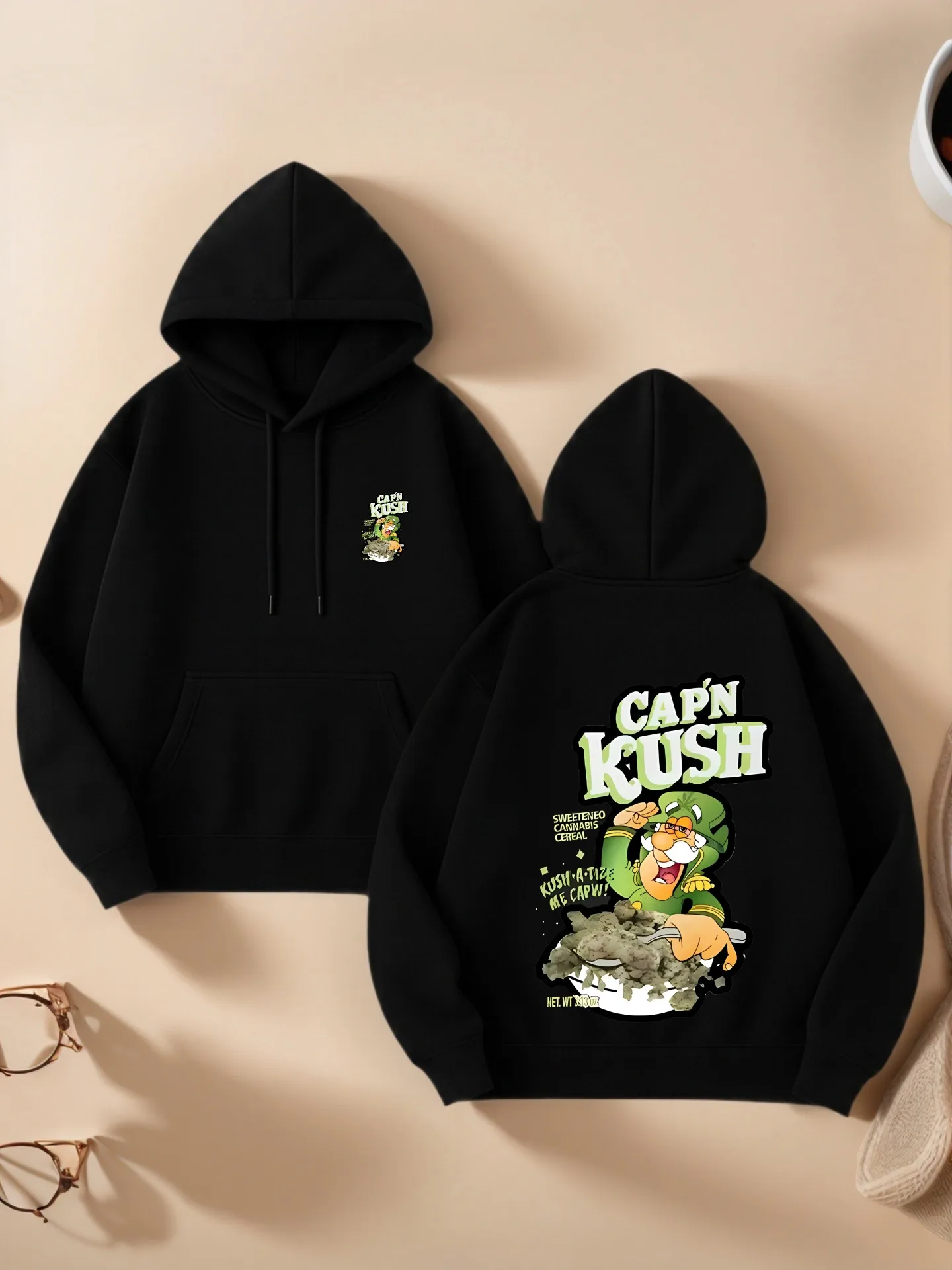 Graphic Hoodie, Cartoon Print, Streetwear Style, Soft Fabric, Casual Everyday Wear, For Men