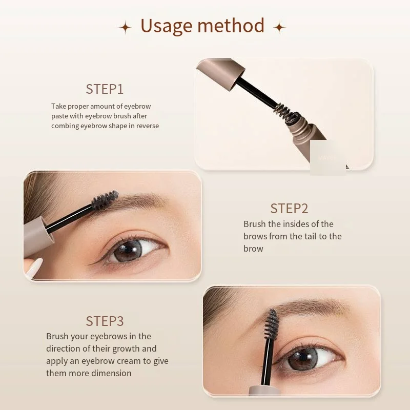 Crème de embauliquide imperméable pour sourcils, longue durée, séchage rapide, marron, embaugrise, cosmétiques de maquillage