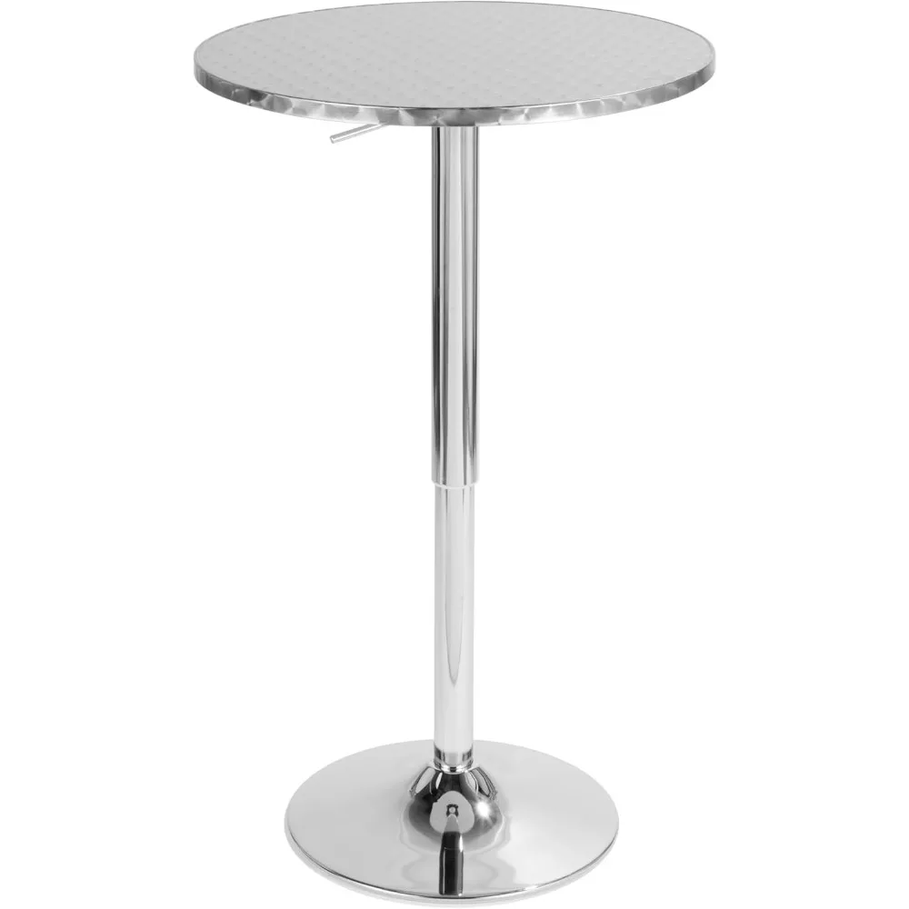 

istro Round Bar Table, Adjustablee, Height Dining , Round Bar Table, High Top Table, Pub Table Bar Height 25.5"D x 25.5"W x41"H
