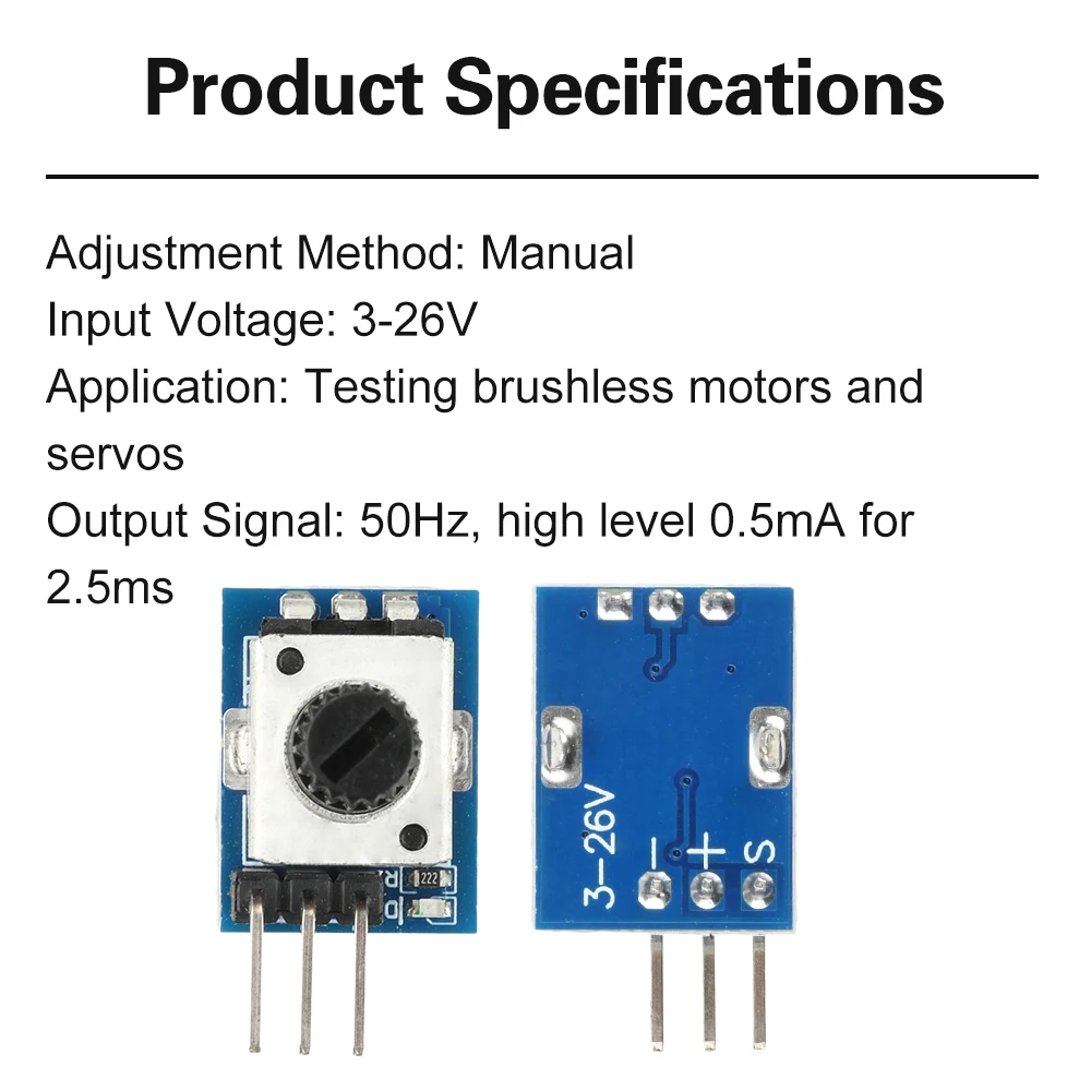 3Pcs Small Servo Motor Electric Tuning Tester PWM Control DIY Brushless Fan Model Aircraft Motor Speed Controller Small Size