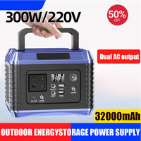 300W Portable 32000mah Ternary Lithium Charging Station 220V Outdoor Camping RV Multi-function USB Energy Storage Power Supply