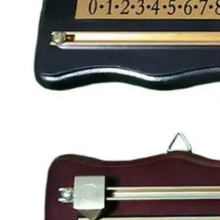 Medium Density Fiberboard and Metal Pool Scoreboard Double Track Layout Slide to Record Scores Suitable for Billiard Game Usage