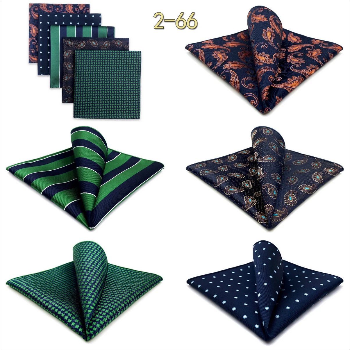 5 Pack Mens Suit Pocket Square Handkerchief Set Various Hanky Lot Classic Gentlemen Wedding Gift Accessories Large Dropshipping