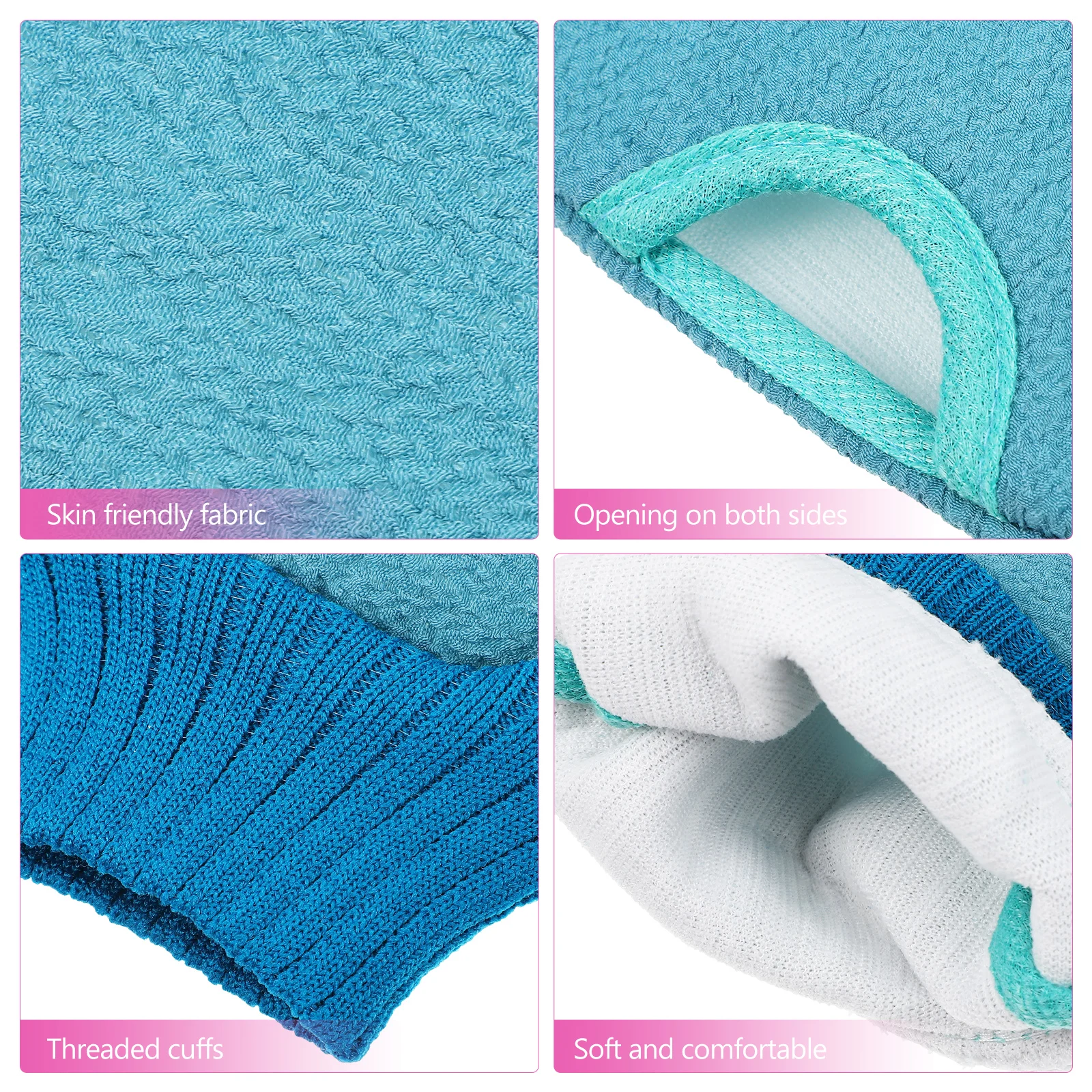 

8Pcs Bath Gloves Exfoliating for Body Gentle Skin Cleaning with Strong Scrubbing Effect Suitable All Body Parts