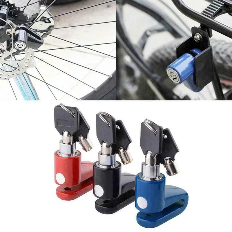Fahrradzubehör Anti-Diebstahl Fahrrad Scheibenschloss Motorrad Scheibenbremse Schloss Mehrfarbig Kleines Scheibenbremsschloss