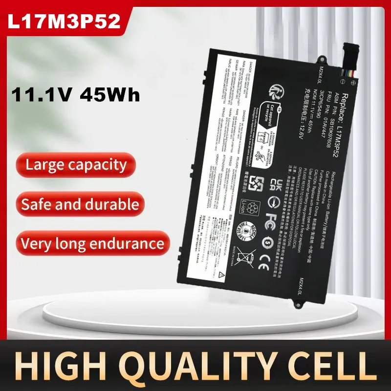 

L17M3P52 Laptop Battery For Lenovo ThinkPad E590 E595 R480 E480 E485 E495 E580 E585 E490 L17L3P51 01AV445 5B10W13888 L17C3P51