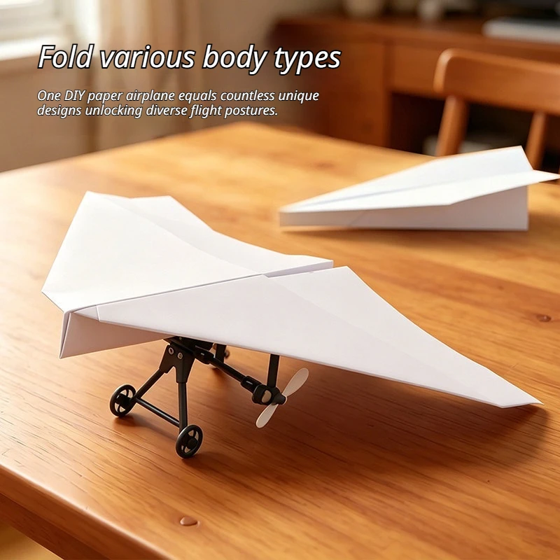 Diy Electric Paper Plane Modification Kit Remote Control Aircraft Model Parts Foldable Fuselage For Flying Hobby Enthusiasts