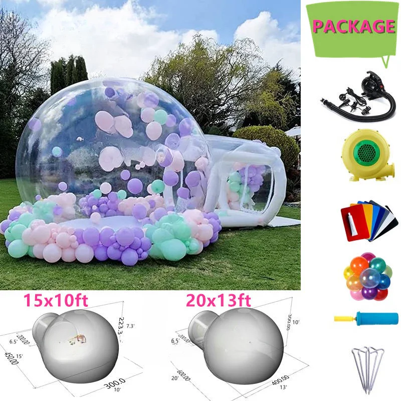 Per 3m impermeabile blow up party outdoor gonfiabile trasparente gonfiabile trasparente palloncino cupola tenda gonfiabile bubble house