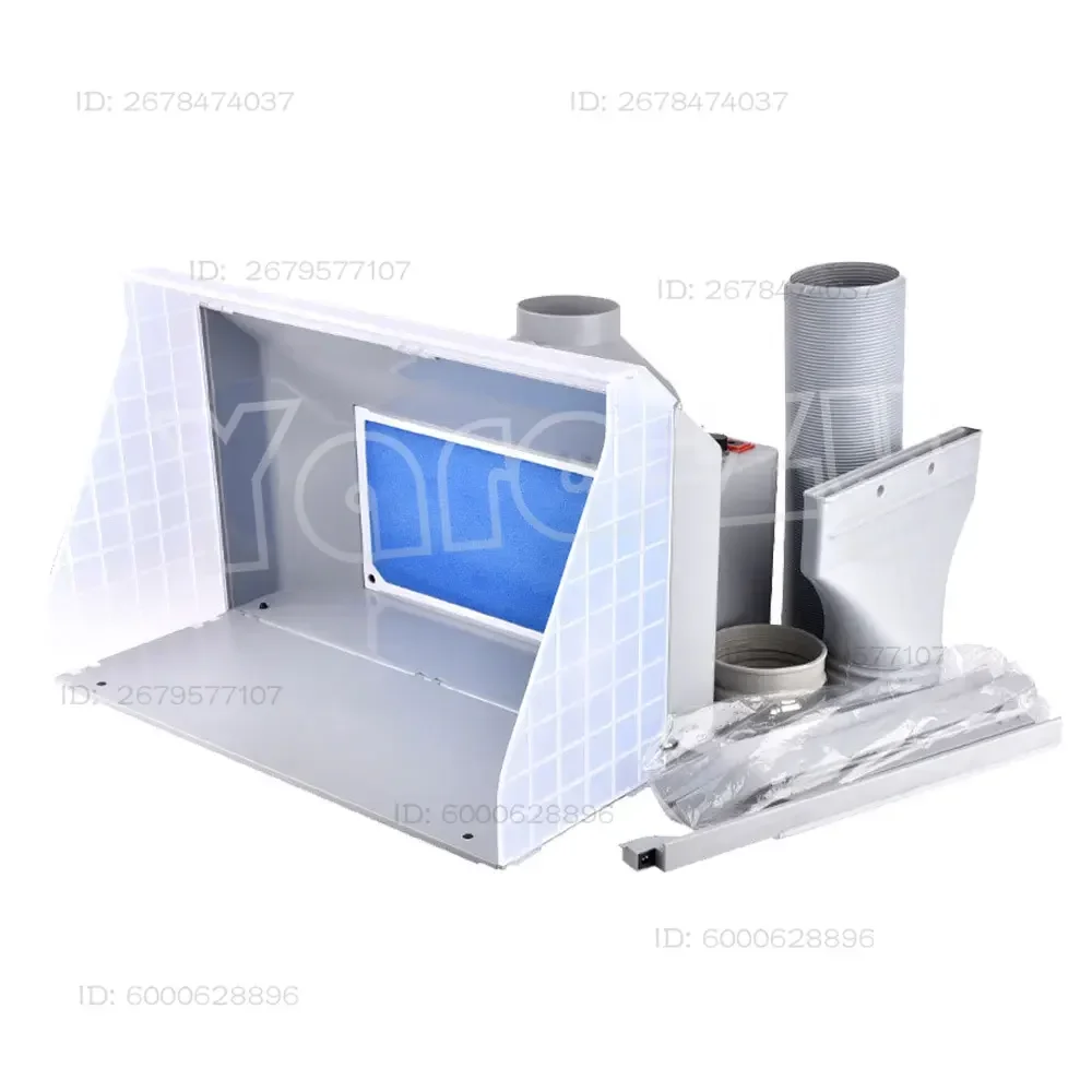 2026 HS-E550BLK Paint Fan Aspirator Spray Gun Paint Booth Exhaust Fans with Filter for Home Spray Booth Fresh air circulation