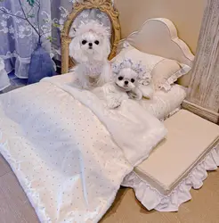 Pet Princess Bed Sofa Nest for Small Dogs and Cats -Couch, Puppy Bed Sofa, Cat Nest, Kitten Nest, Pet Sofa Bed, Morandi, Removab