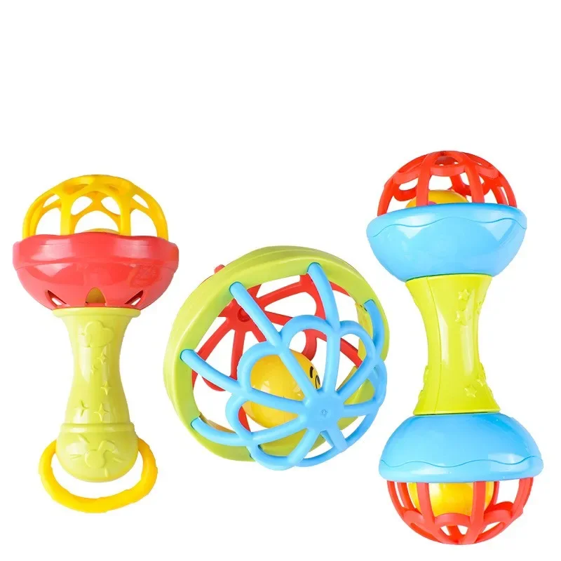 

Baby Rattles Toy Soft Rubber Baby Hand Bell Rattles Fitness Grasping Ball Cartoon Children's Exercise Toy Early Educational Toys