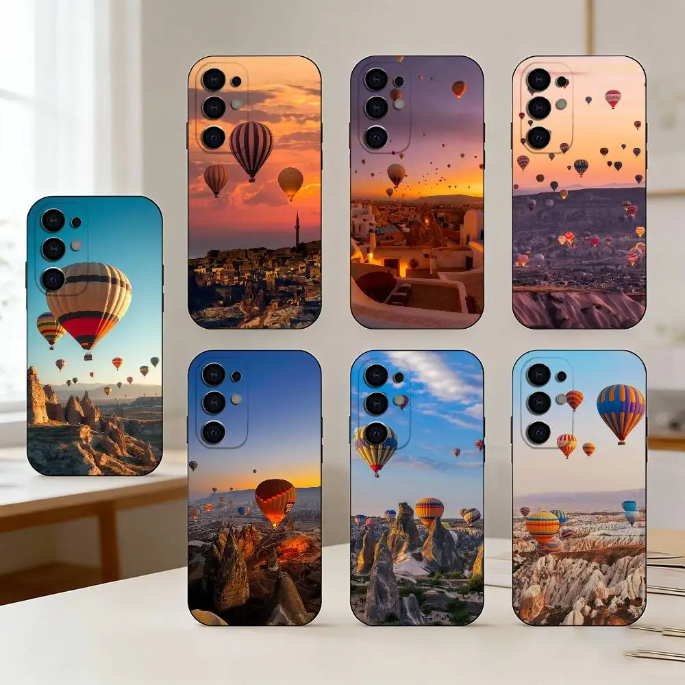 

H-Hot Air Balloons Cappadocia phone Case For Samsung S25,24,21,22,23,30,Ultra,20,Plus,Fe,Lite,Note Black Soft Cover