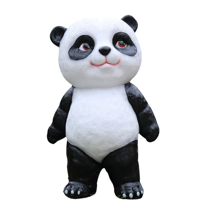

Cartoon cute giant panda, fiberglass sculpture model, floor ornament of homestay courtyard villa