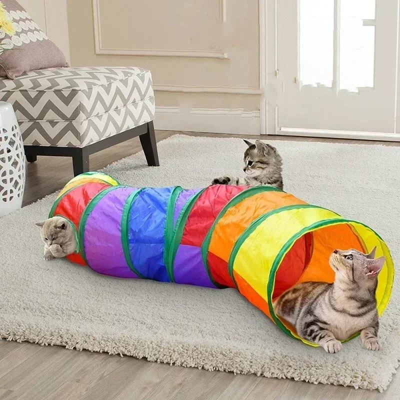 Cat Tunnel Toy Multi-shape Funny Pet Hole Play Tube Collapsible Pleated Kitten Toy Small Dog Ferret Rabbit Tunnel Tube Toys